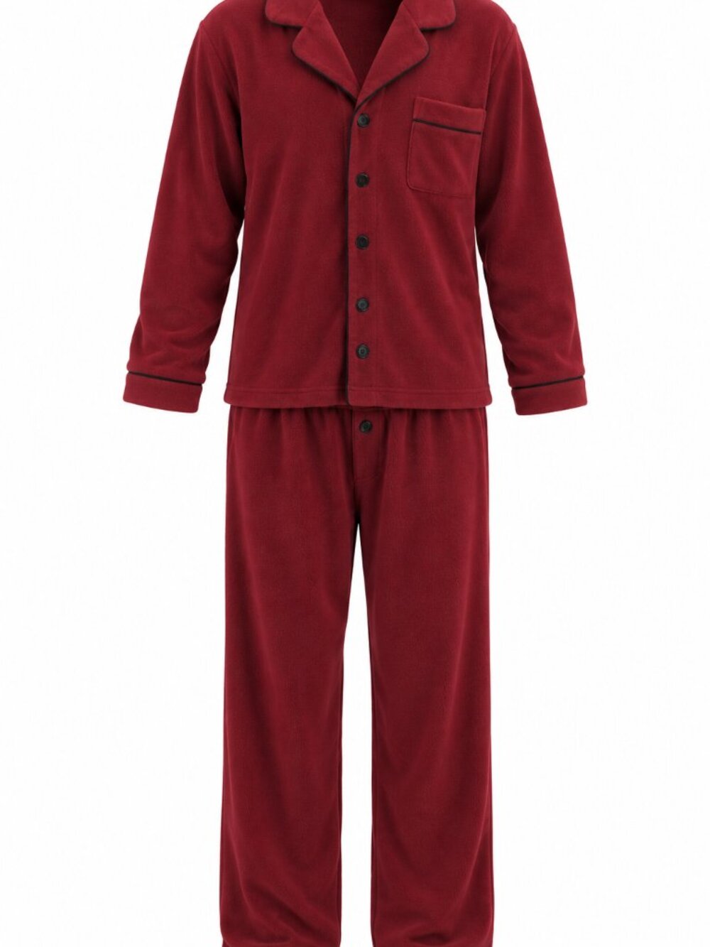 Haband’s Arctic Bear XX Red Fleece Pajama Set 2 Piece Button Front